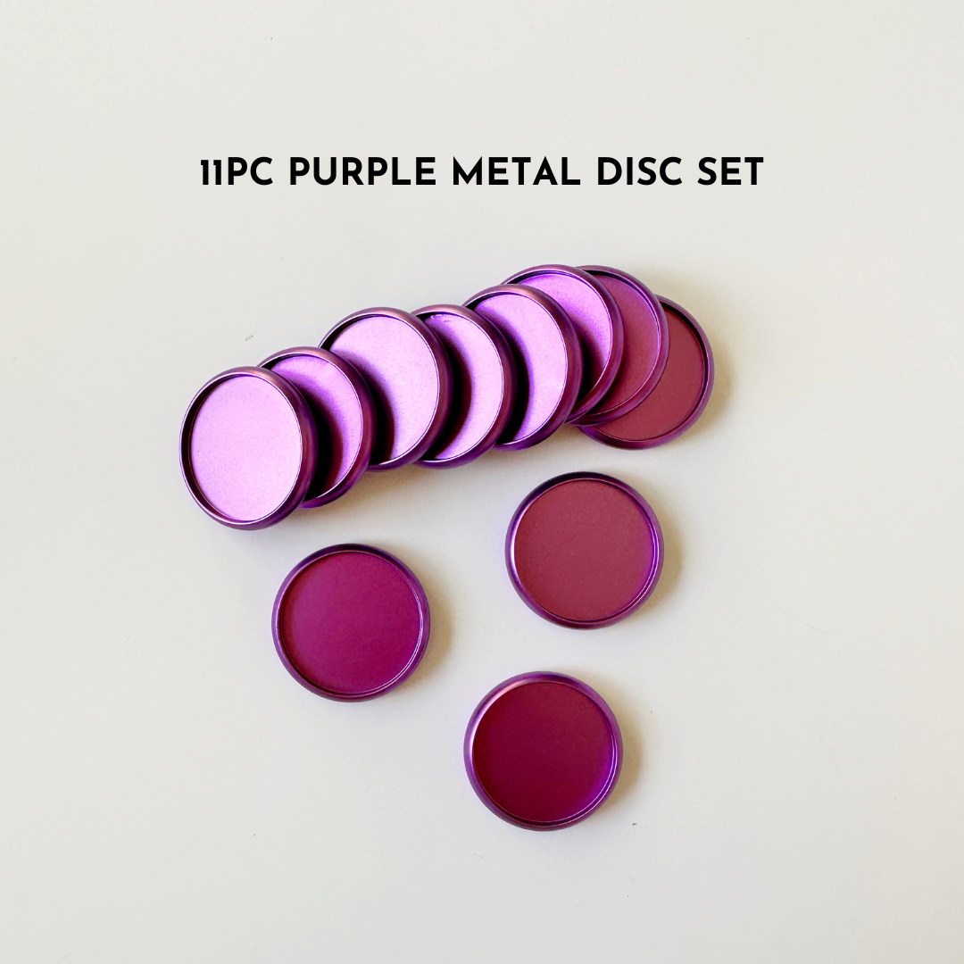 11pc Purple Metal Disc Set