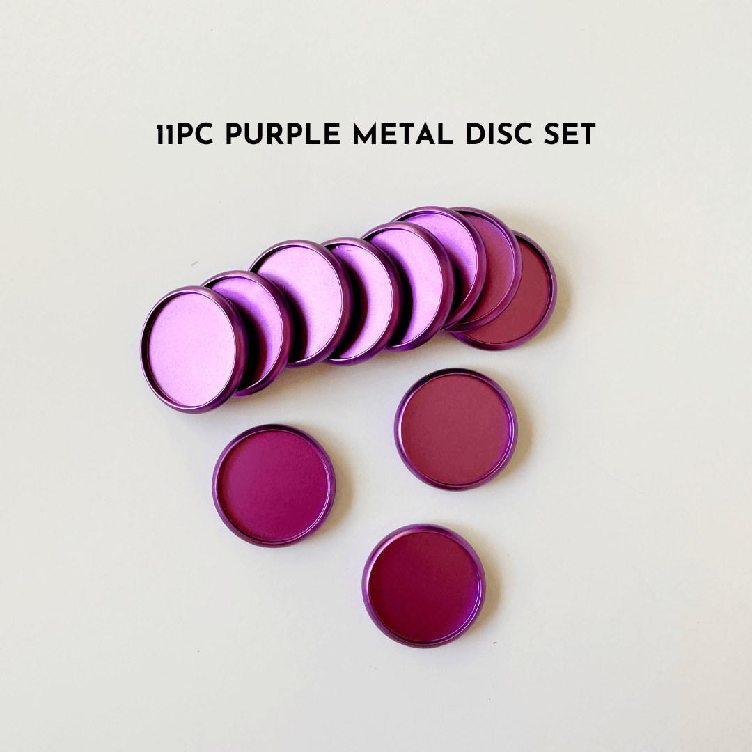 11pc Purple Metal Disc Set