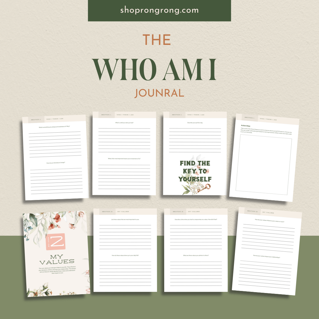 Shop Rongrong The Who Am I Digital Planner for new year resolution