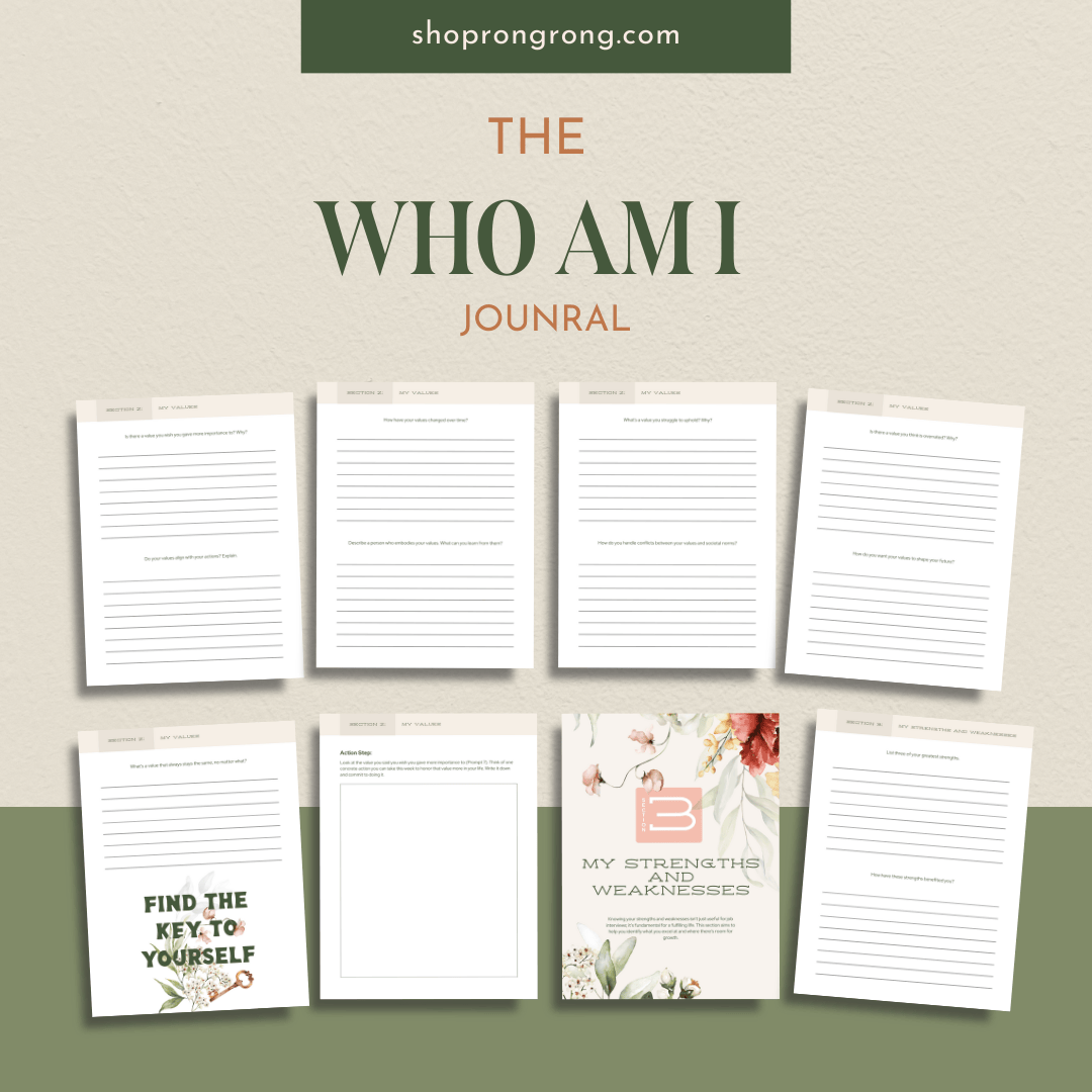 Shop Rongrong The Who Am I Digital Planner self assessment.