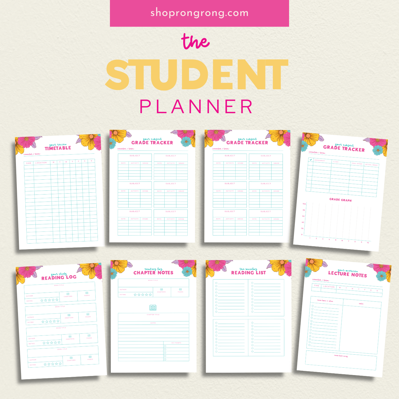 Shop Rongrong The Student Digital Planner for Goodnotes