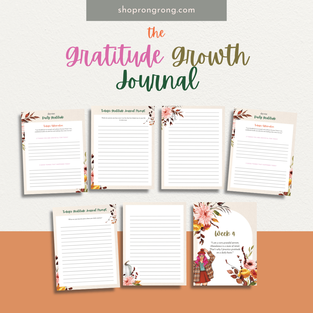 Shop rongrong Digital The Gratitude Growth Journal