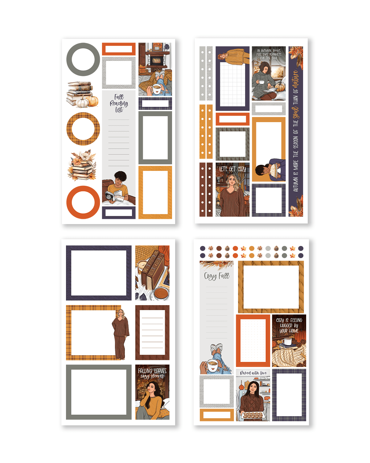 Fall planner stickers