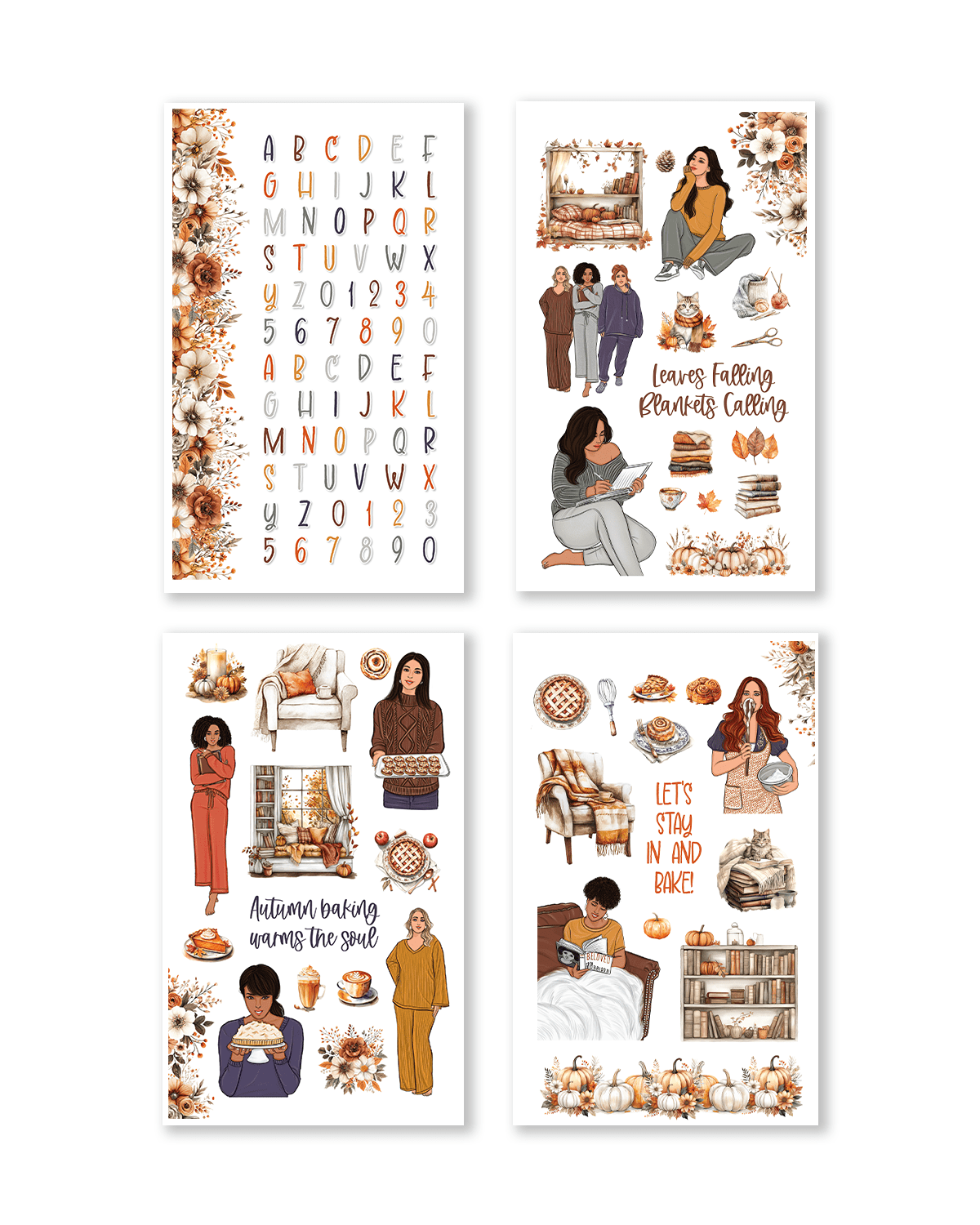 Cute fall stickers for Planners