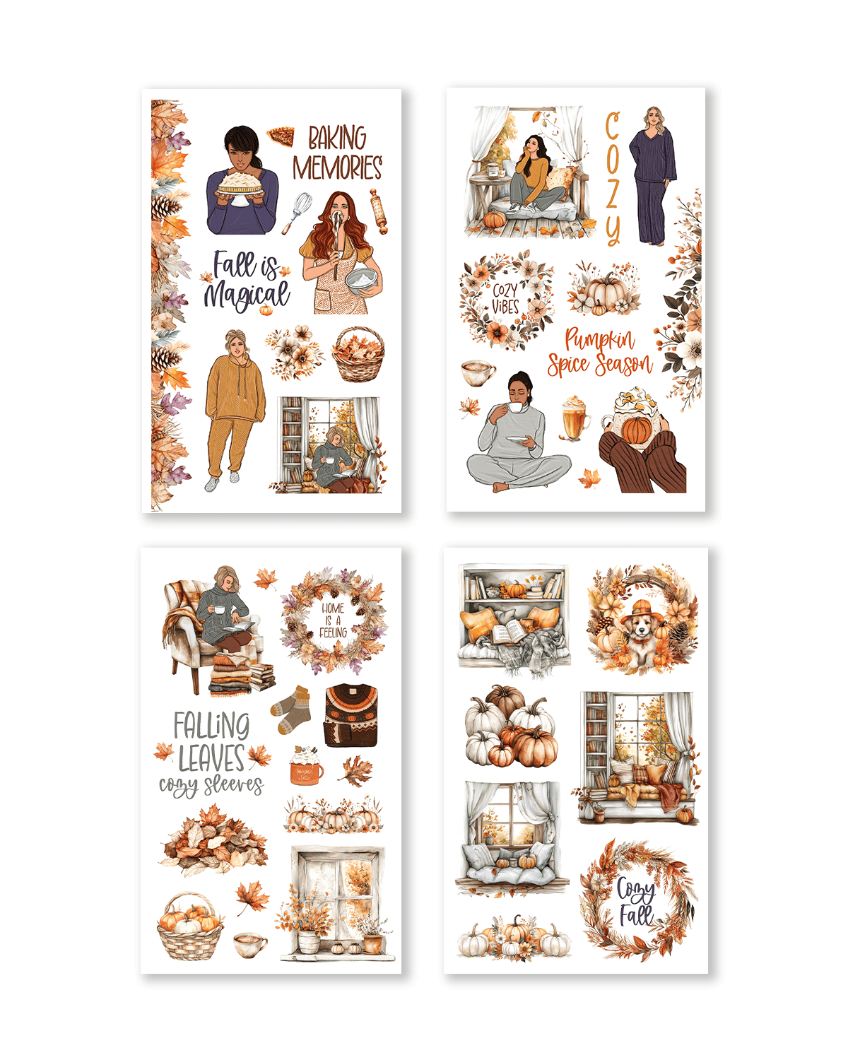 Cozy lifestyle sticker book