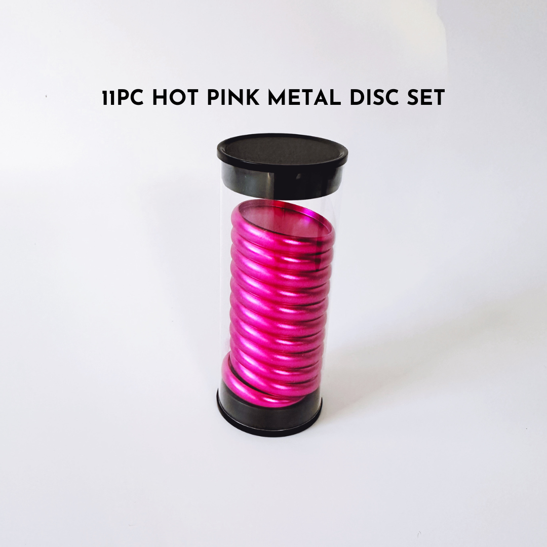 Hot Pink Metal Disc Set in Tube