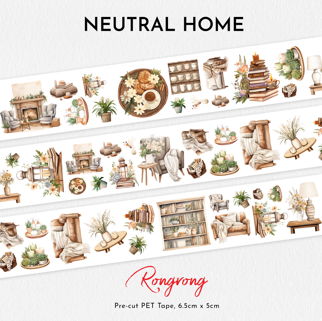 Neutral home decor washi tape