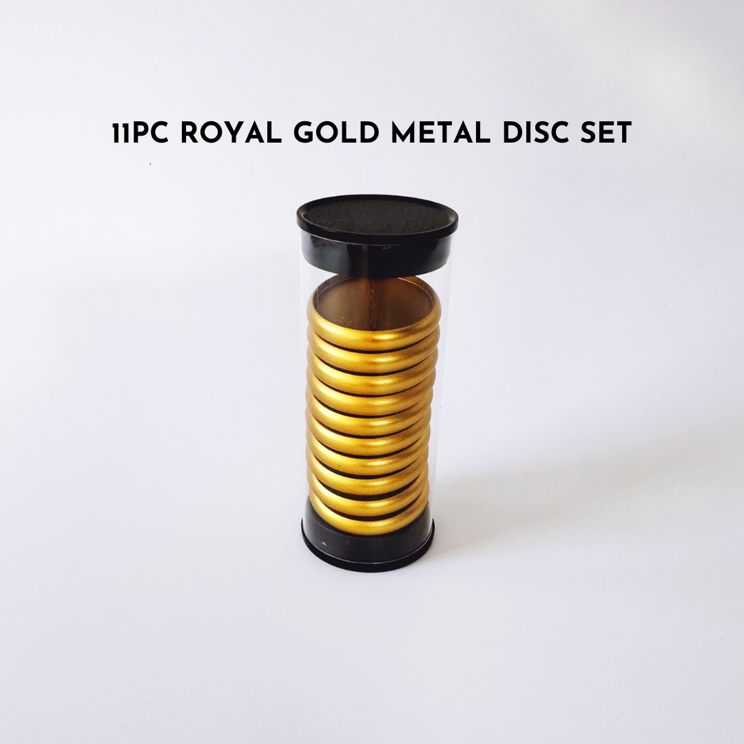 11pc Royal Gold Metal Disc Set