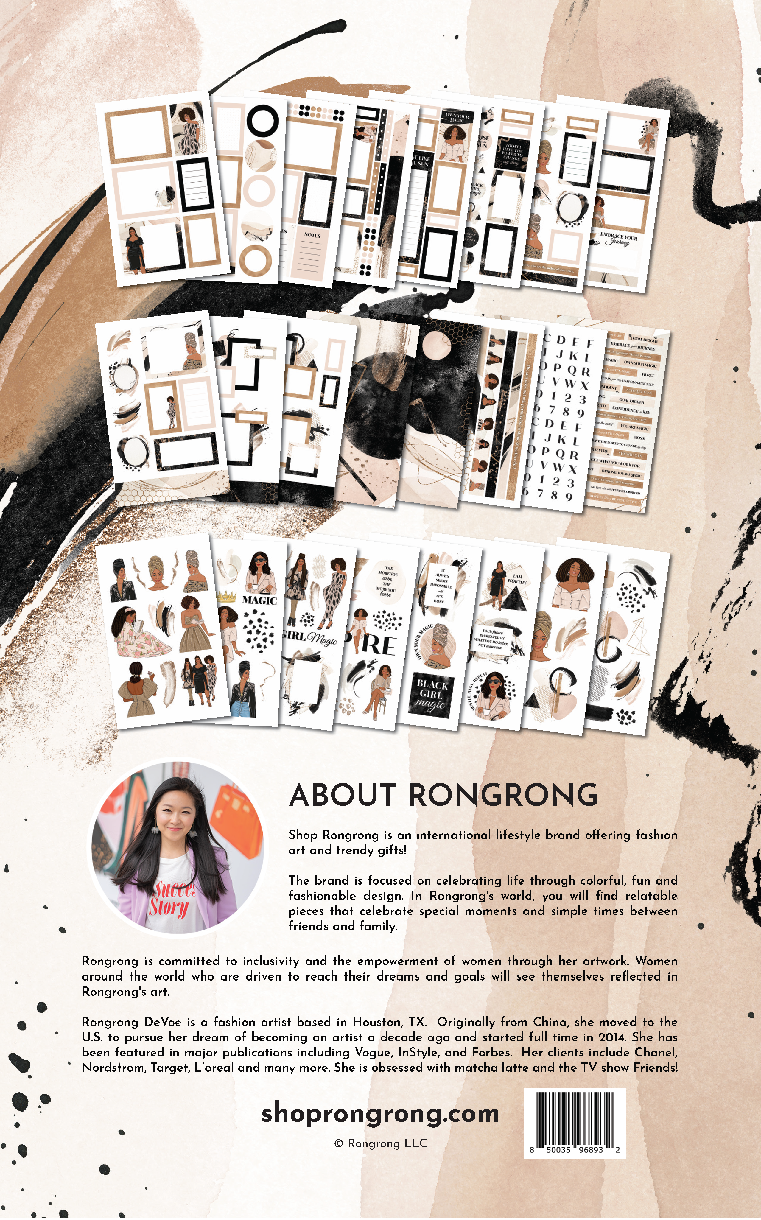 Shop Rongrong Black Gril Magic Sticker Book