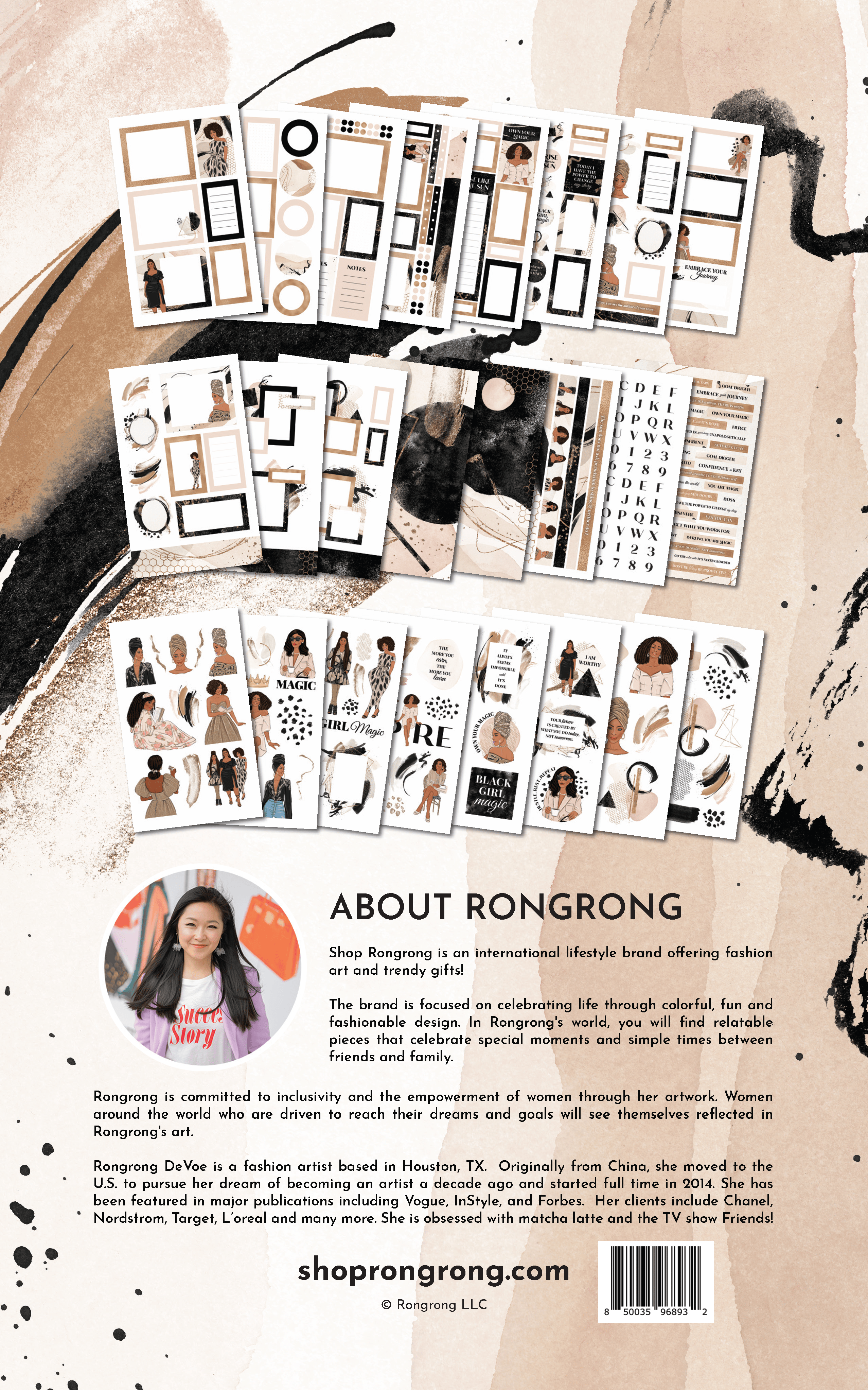 Shop Rongrong Black Gril Magic Sticker Book