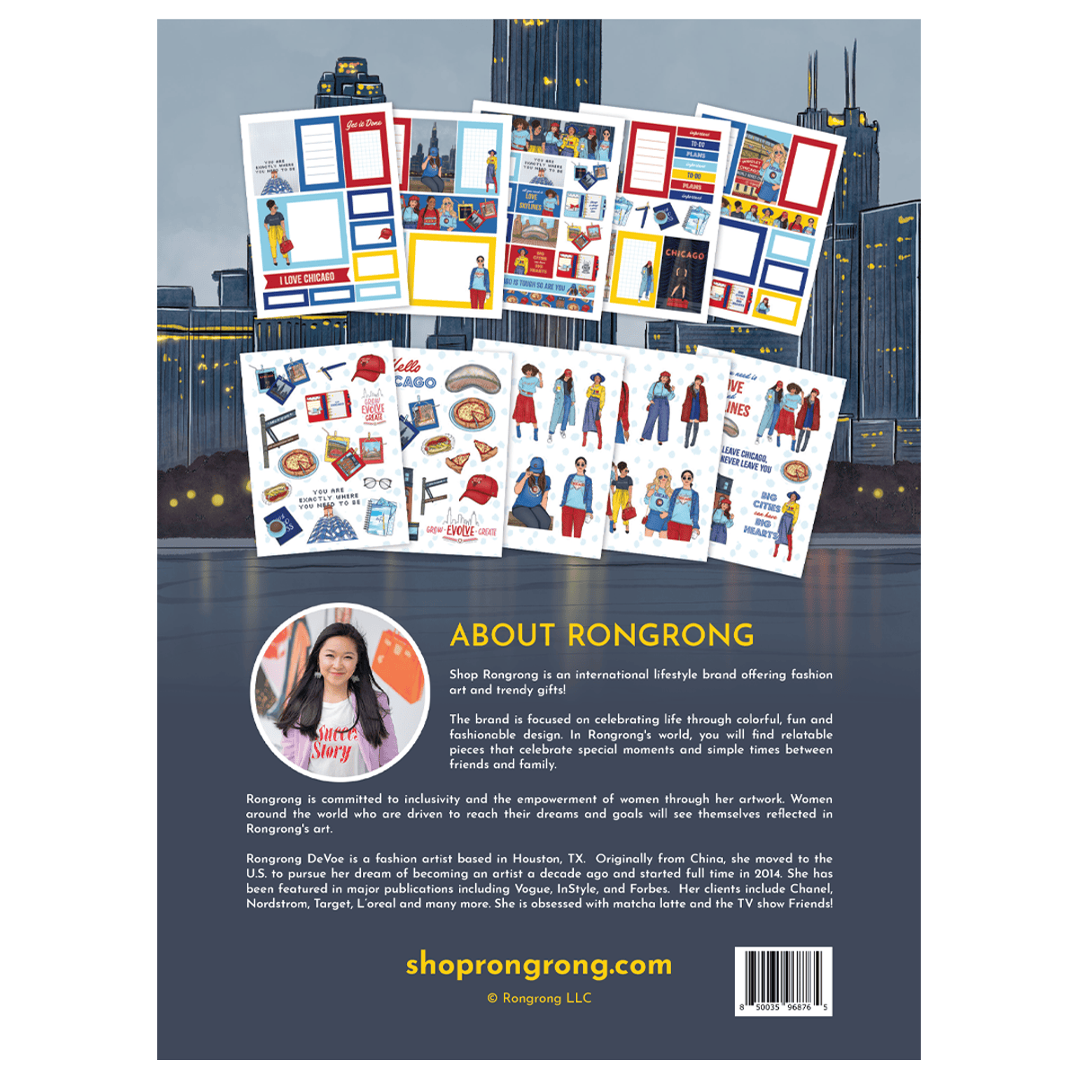 Shop Rongrong Chicago Digital Sticker Pack back cover.