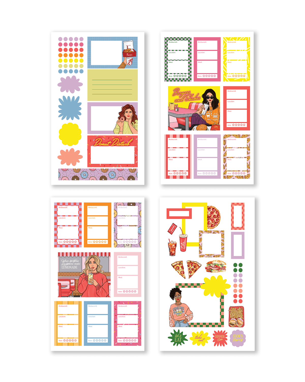 food-inspired stickers
