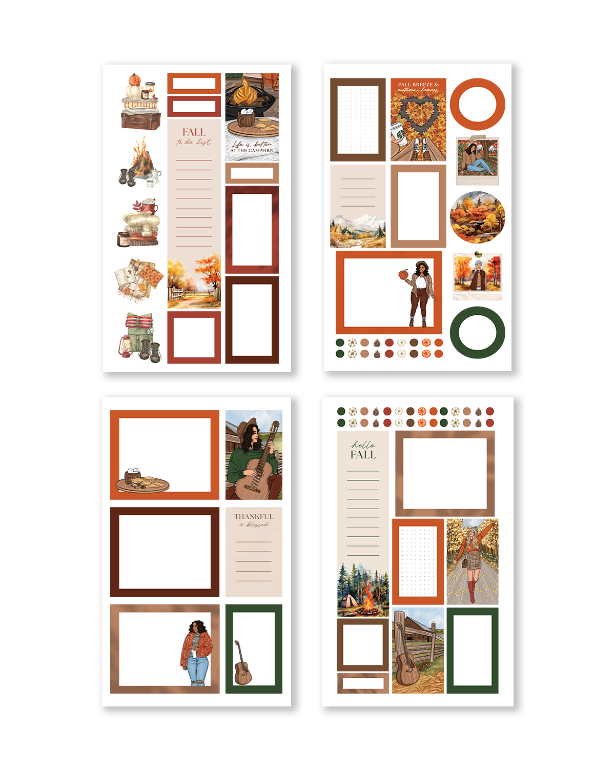 Shop Rongrong Autumn Campfire Fall Sticker Book