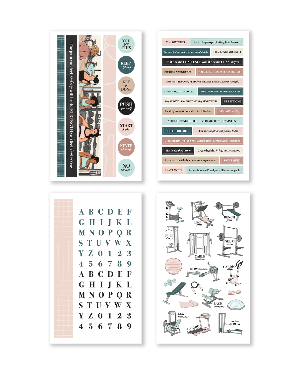 Health and wellness sticker book open to colorful pages