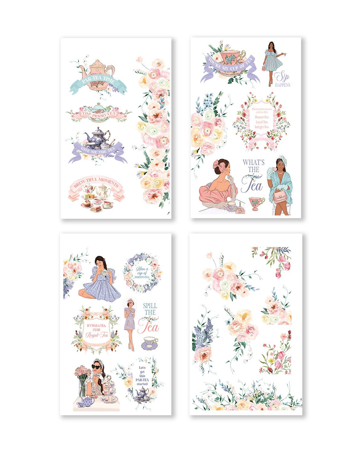 Shop Rongrong Tea Queen Digital Sticker Book Shop Rongrong Tea Time Digital Sticker Book
