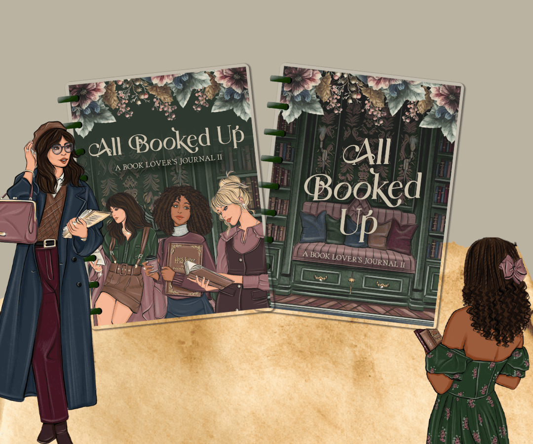 All Booked Up book lover journal mobile ad