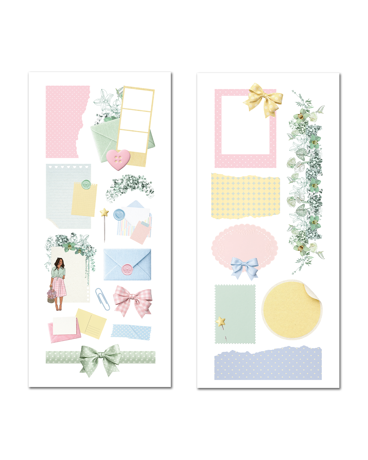 Paper Pastels decorative sticker sheets for layered journaling