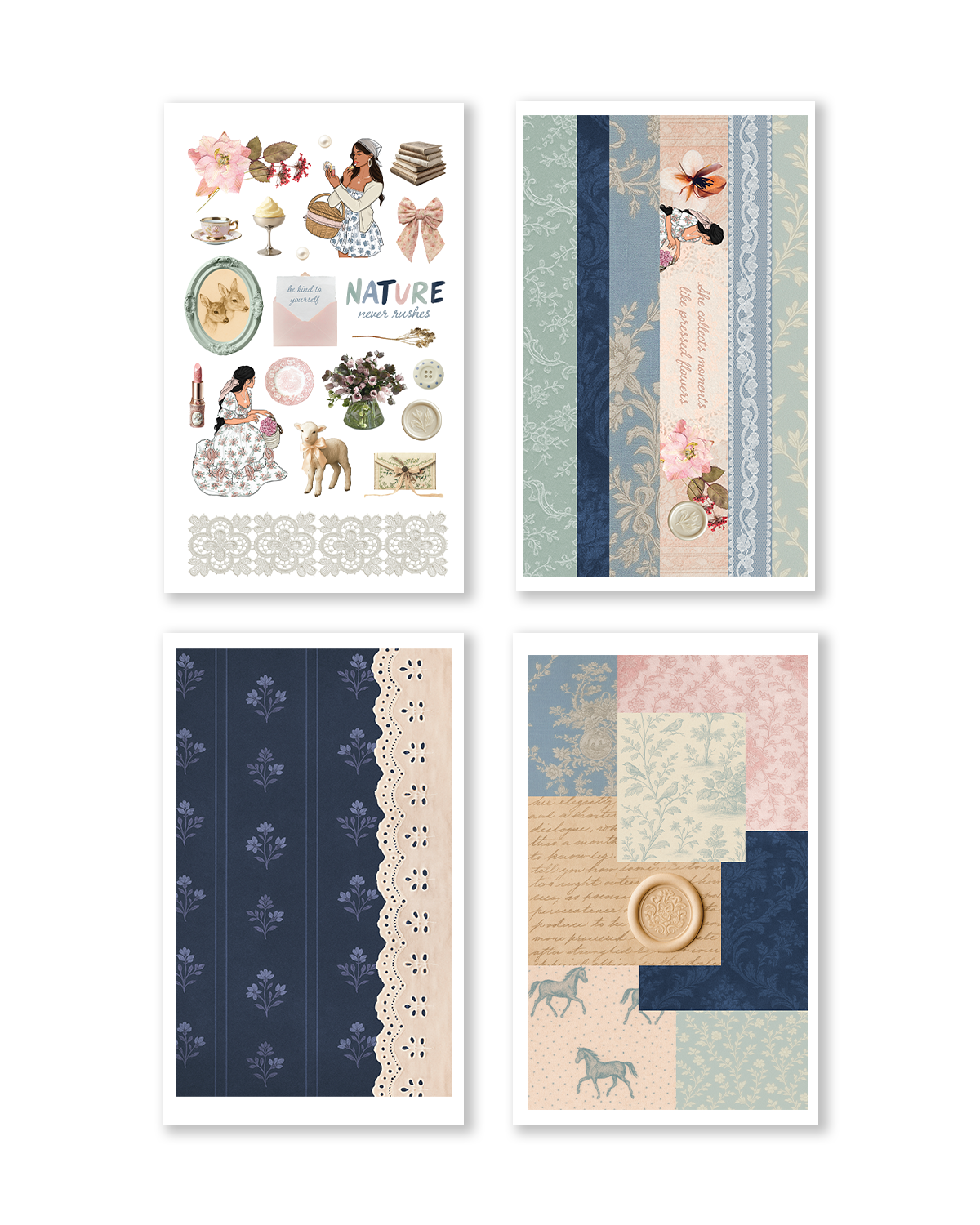 Encouraging phrase stickers for self care and journaling spreads