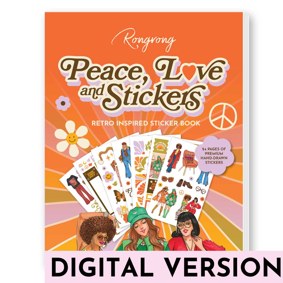 Shop Rongrong Peace Love Stickers Sticker Book Digital Download
