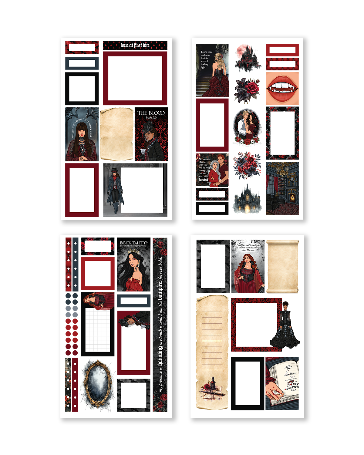 vampire themed stickers