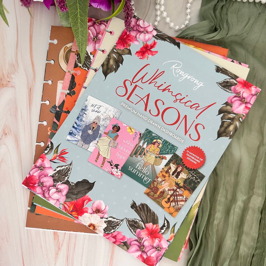 Whimsical Seasons Dashboard with Floral Design