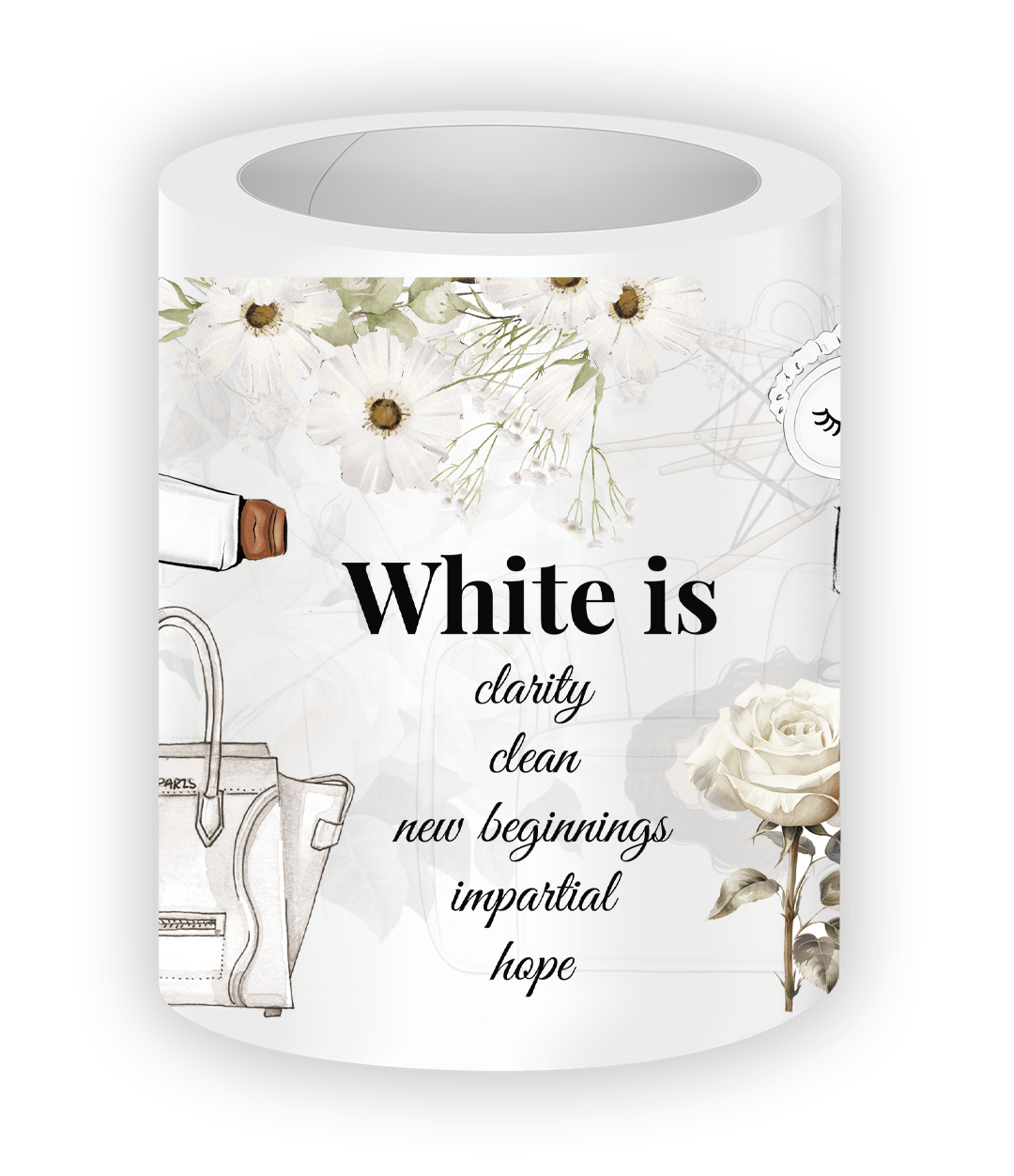 white sticker for planner