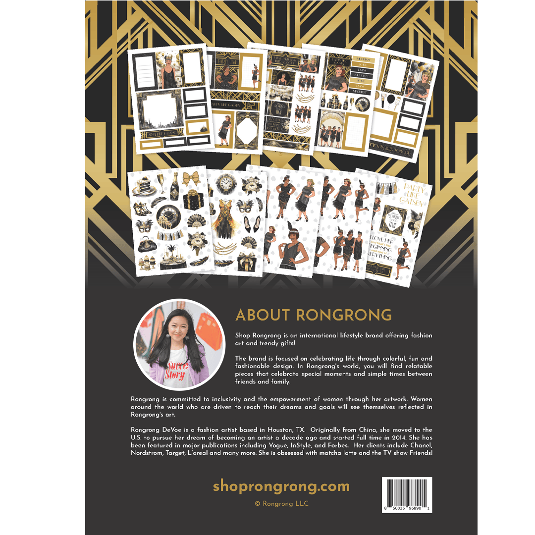 Rongrong fashion sticker sheets & artist bio.