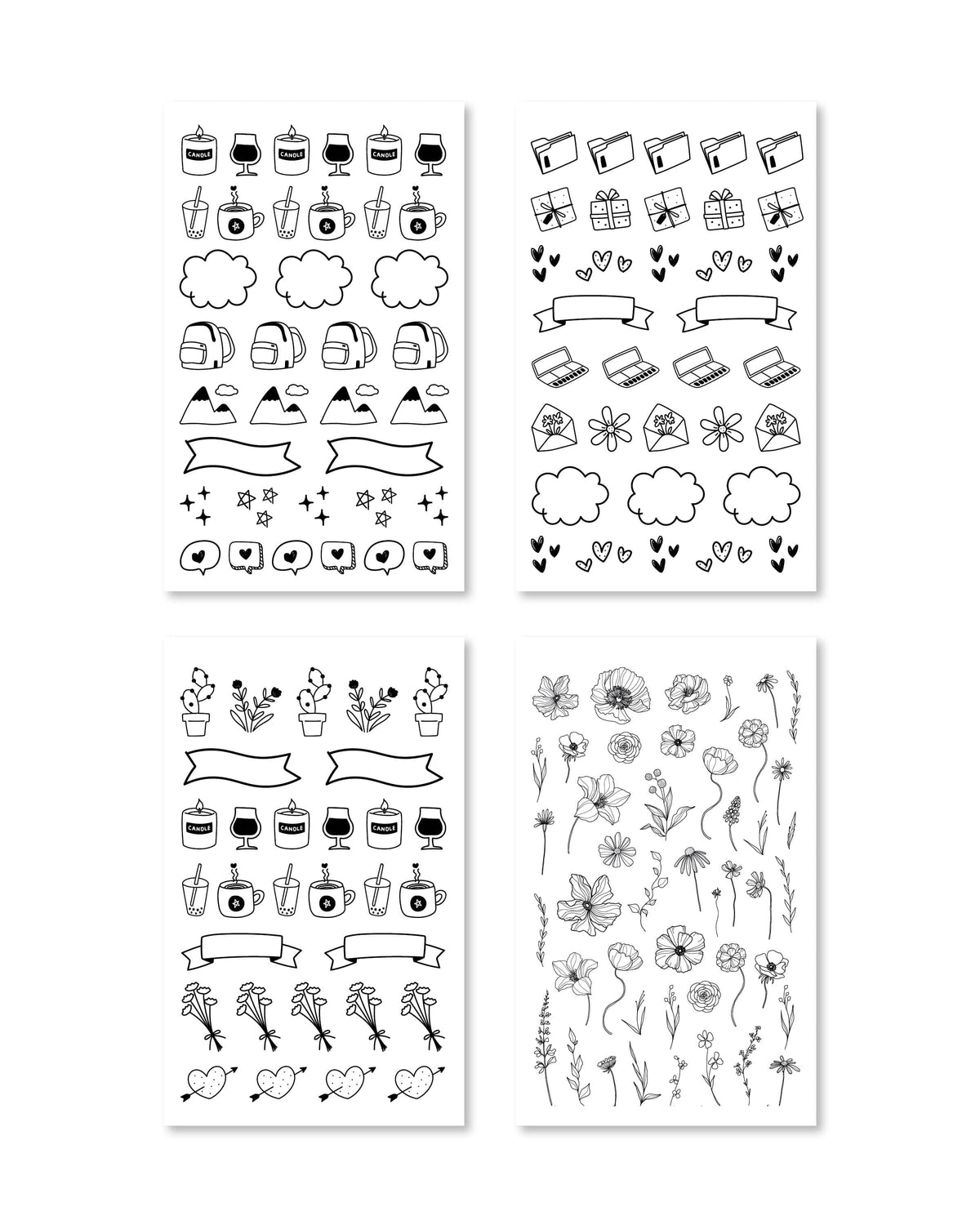 A captivating stickers, showcasing vibrant artwork and elegant designs, perfectly suited for enhancing your bullet journal.
