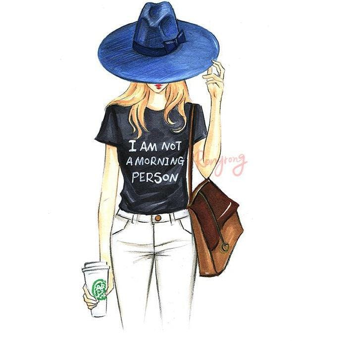 I Am Not A Morning Person Art Print - Shop Rongrong
