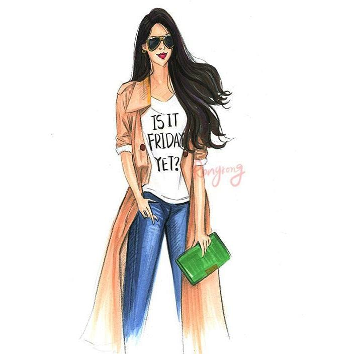 Is It Friday Yet? Art Print - Shop Rongrong