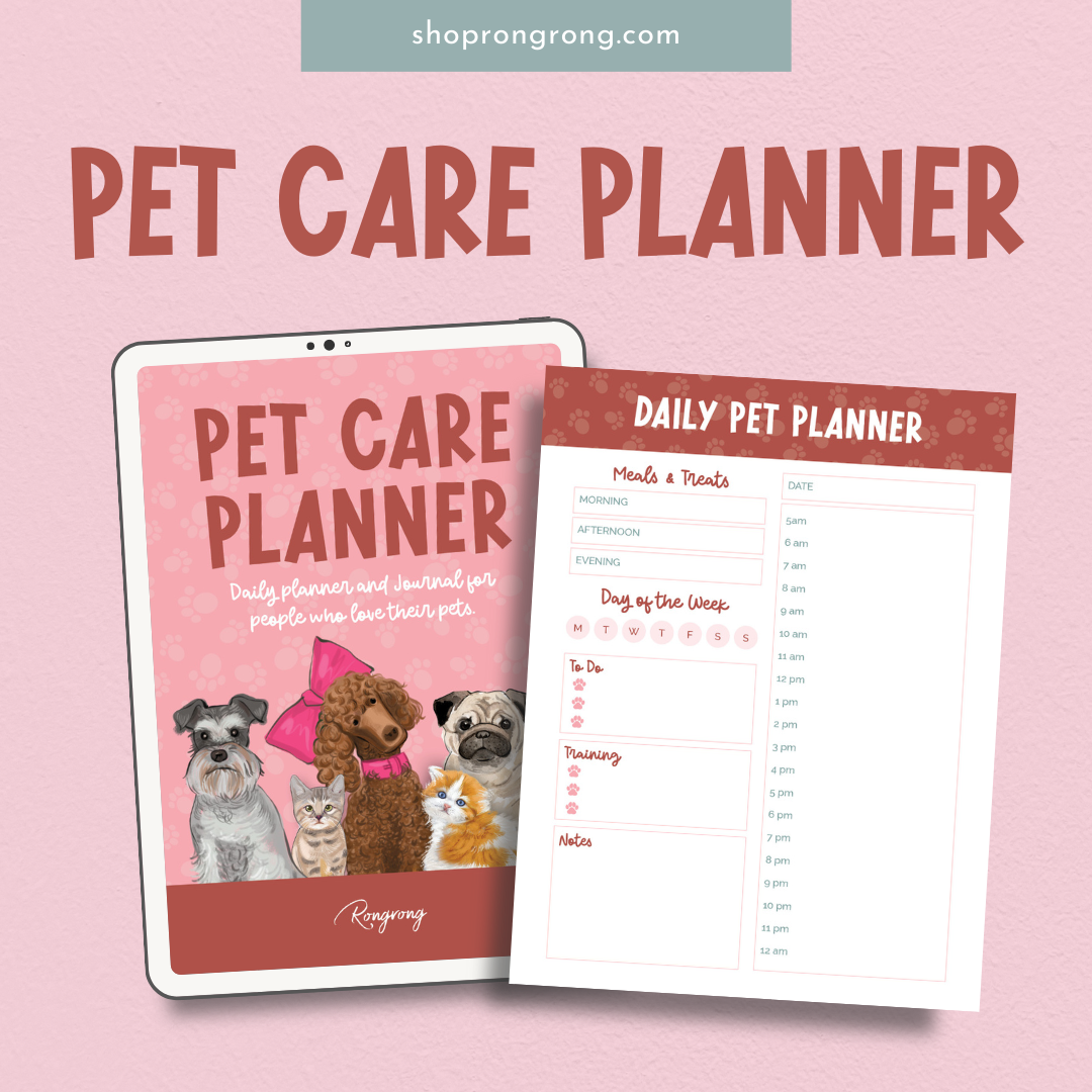 Daily pet planner for dog and cat lovers