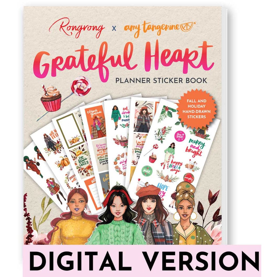 Rongrong x Amy Tangerine Grateful Heart Digital Planner Sticker Book - Shop Rongrong