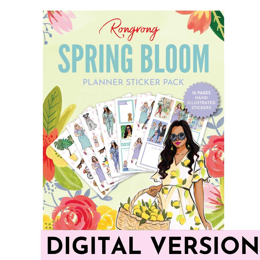 Spring Bloom Digital Planner Stickers | Digital DOWNLOAD | Shop Rongrong