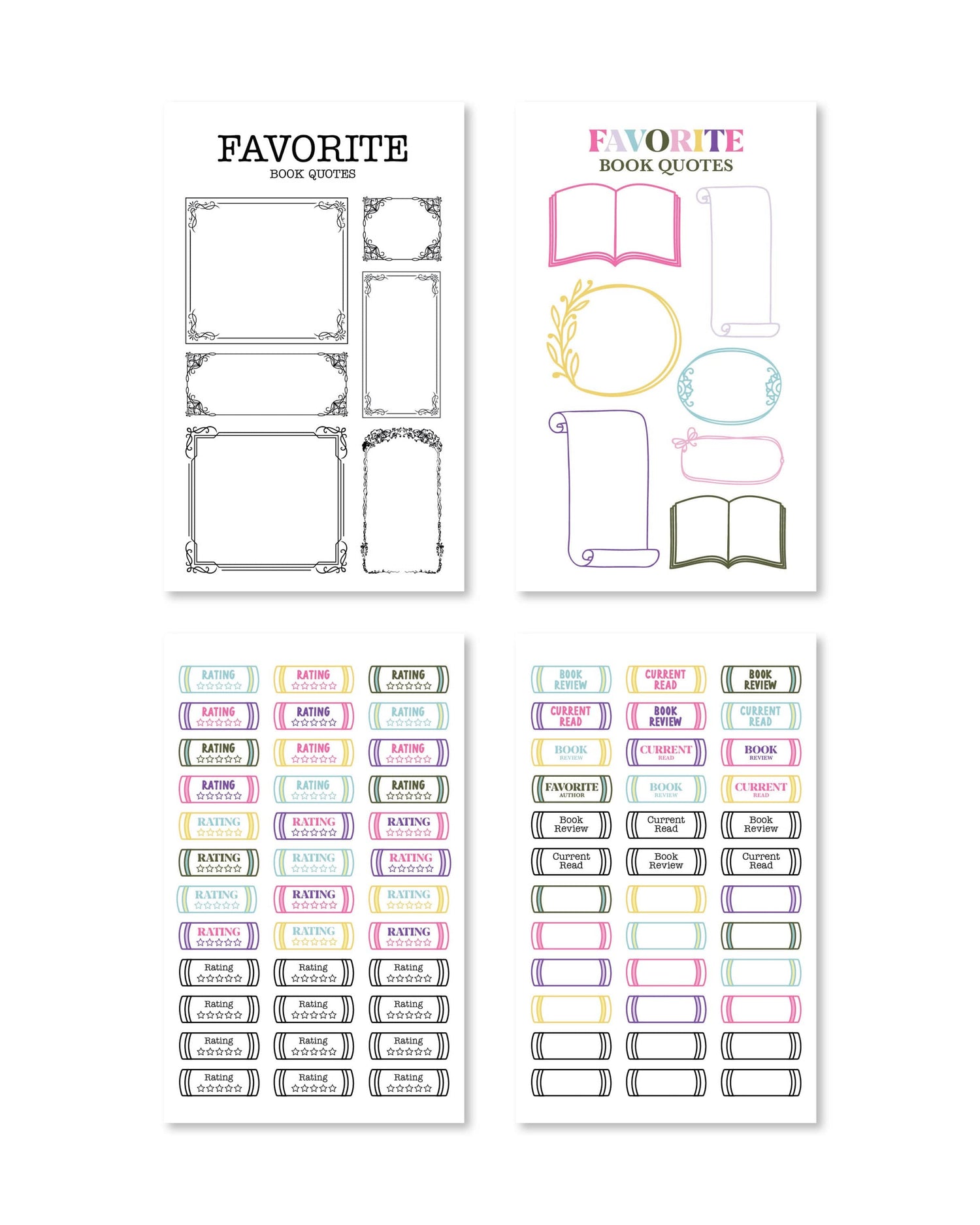 Bookworm Digital Planner Sticker Book - Rongrong DeVoe - Shop Rongrong