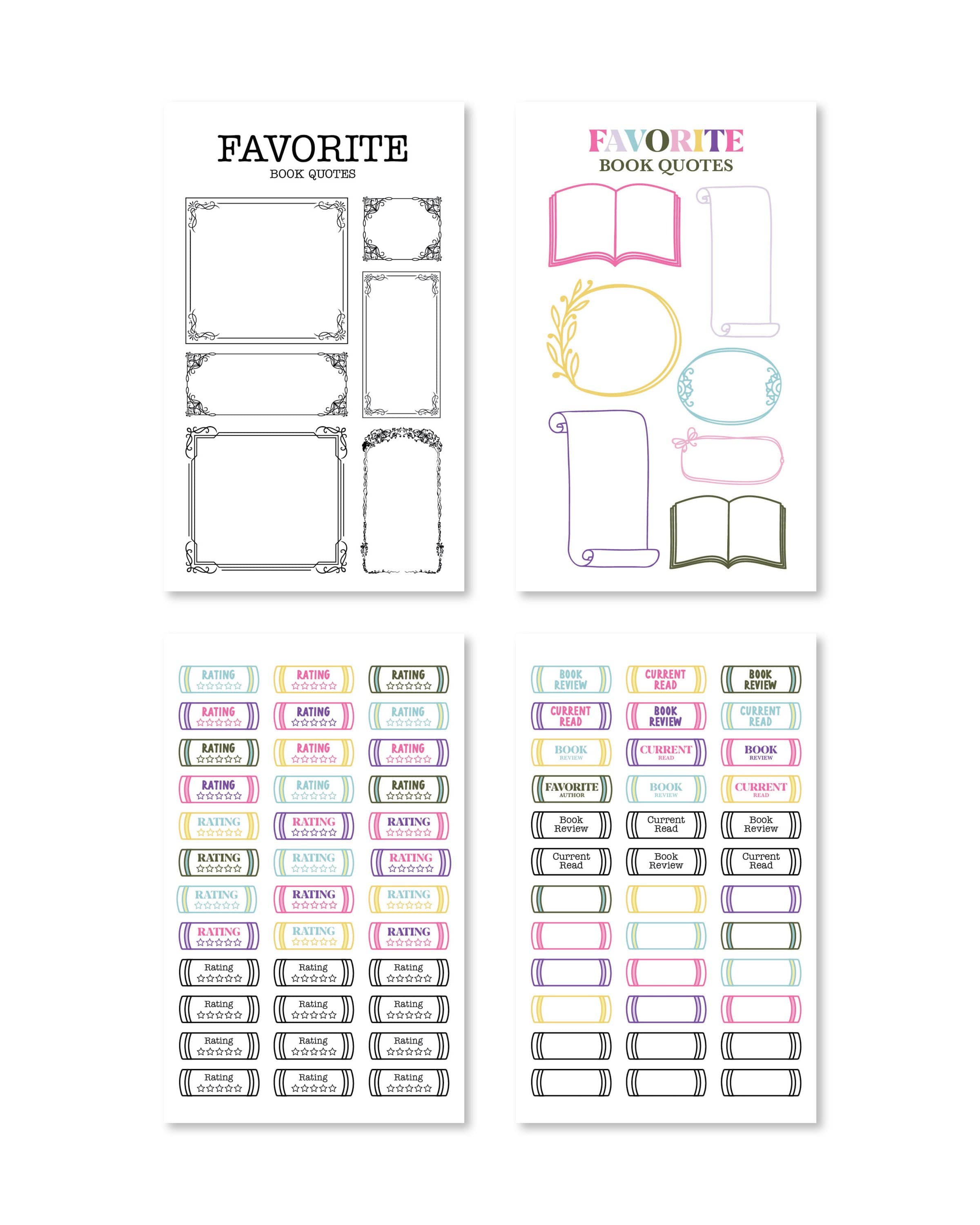 Bookworm Digital Planner Sticker Book - Rongrong DeVoe - Shop Rongrong