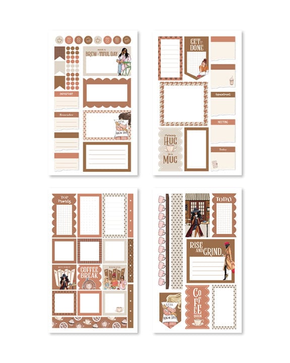 Coffee Queen Digital planner stickers - Rongrong DeVoe - Shop Rongrong