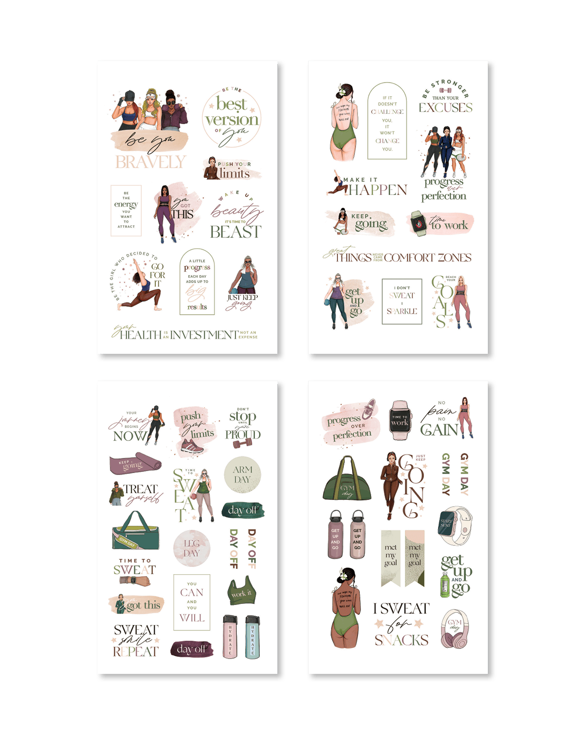 Fitness digital planner sticker book - Rongrong DeVoe - Shop Rongrong