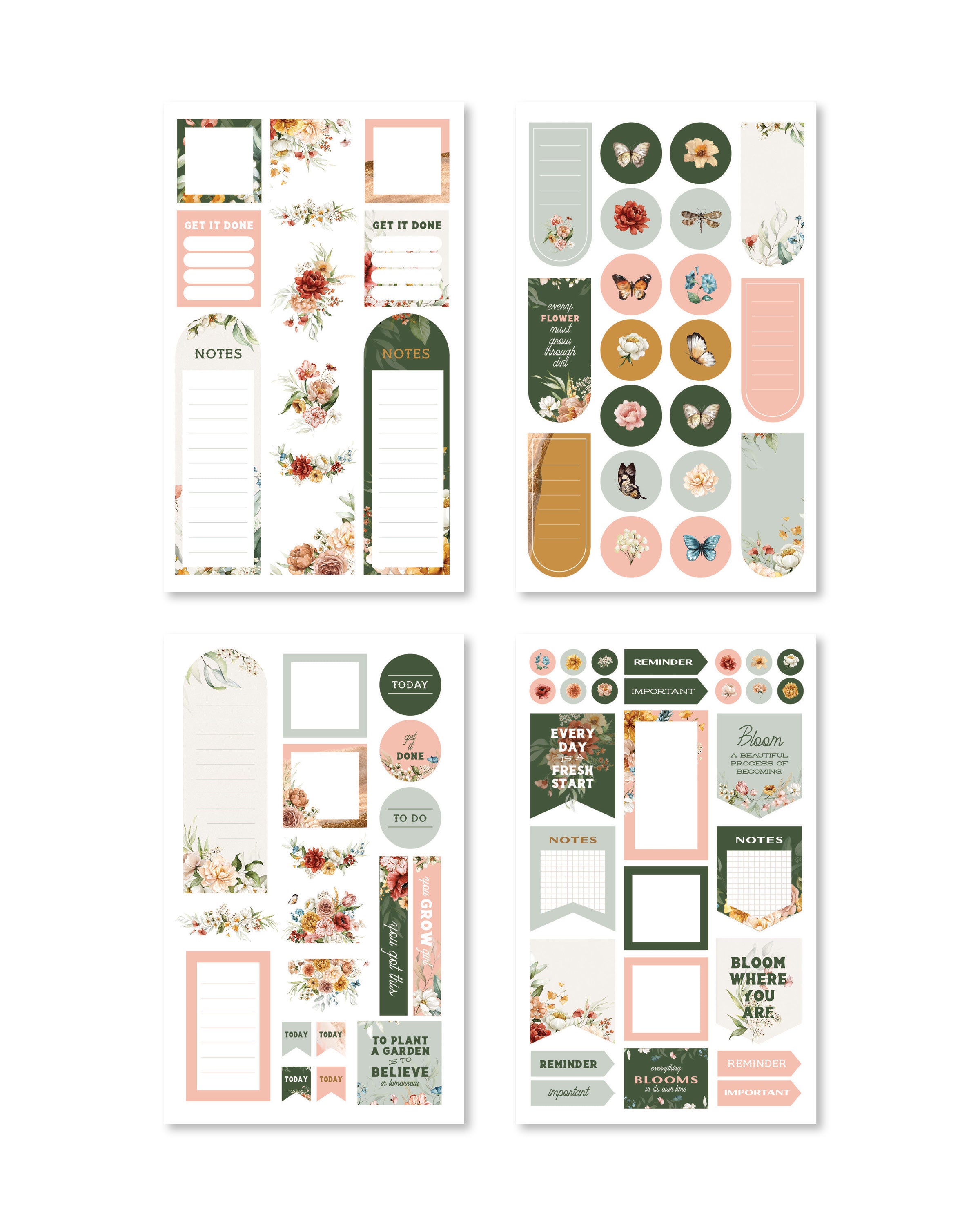 Just Bloom Digital Planner Sticker Book (Digital Version) - Shop Rongrong - Rongrong DeVoe