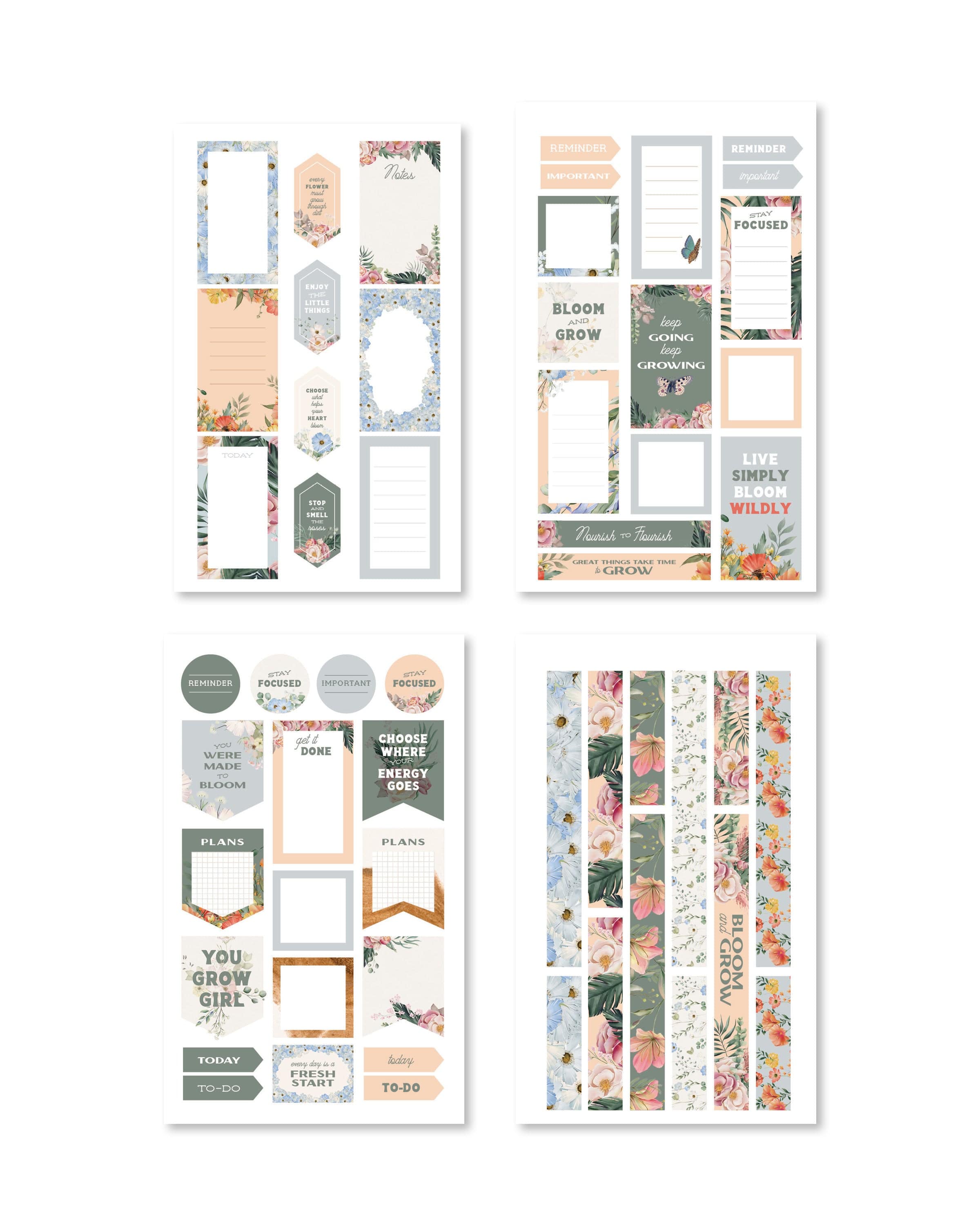 Just Bloom Digital Planner Sticker Book (Digital Version) - Shop Rongrong - Rongrong DeVoe