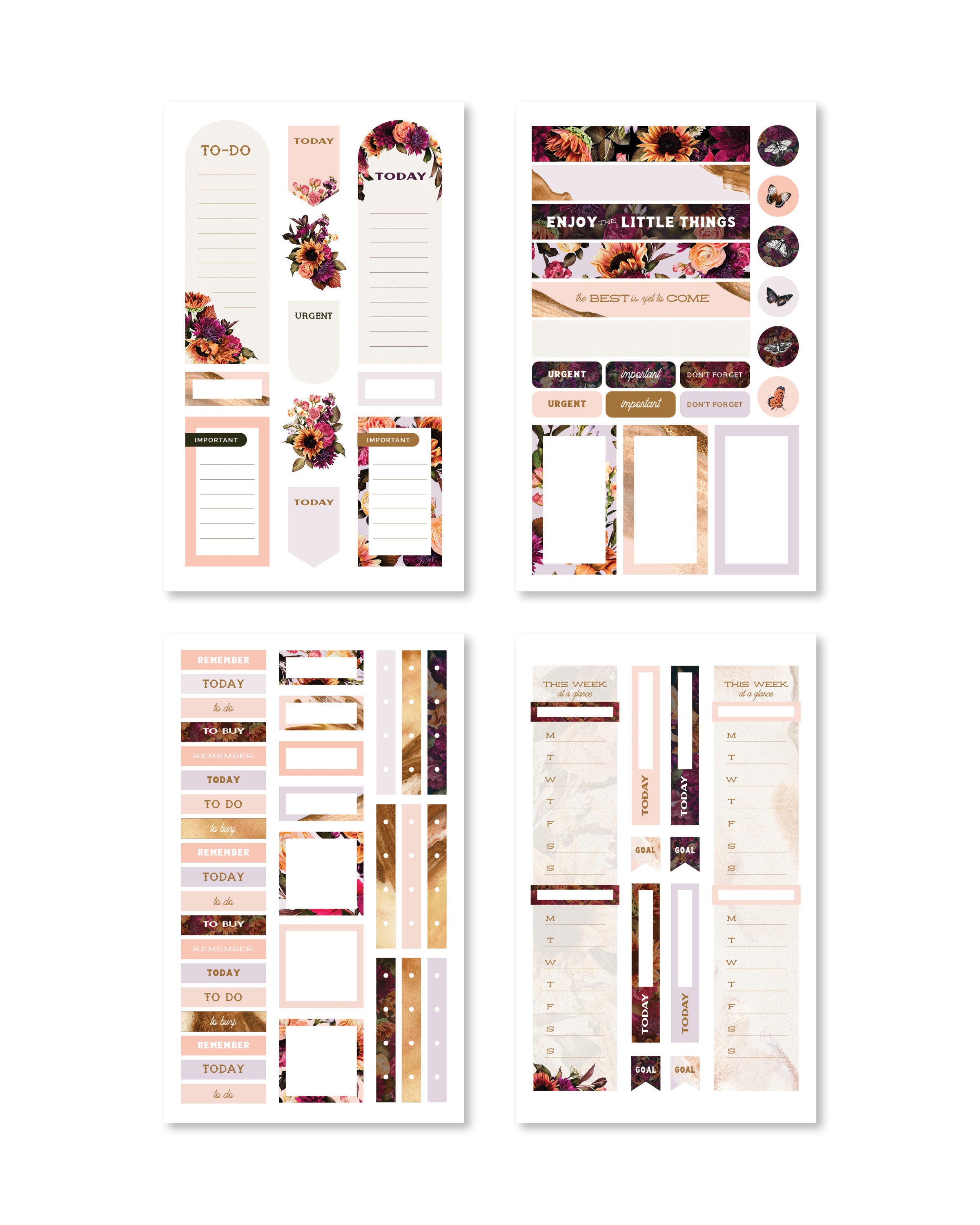 Just Bloom Digital Planner Sticker Book (Digital Version) - Shop Rongrong - Rongrong DeVoe