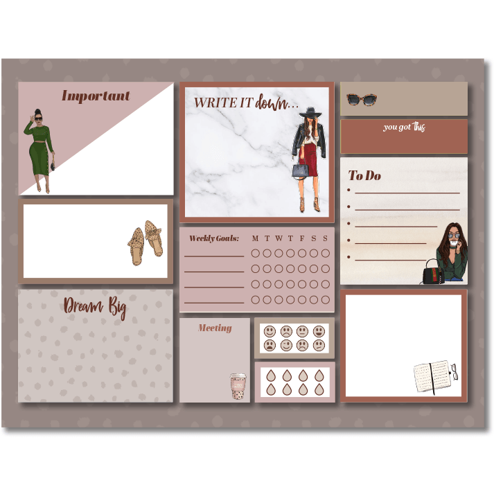 Boss Babe Sticky Note Pad by Rongrong DeVoe- Inside Pages