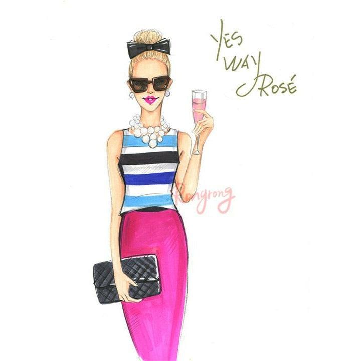 Yes Way Rosé Art Print - Shop Rongrong