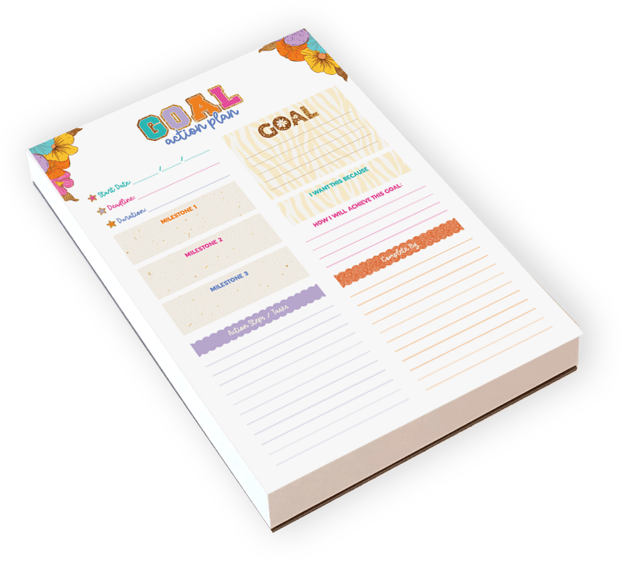 goal girl planning sheet set - digital download - Shop Rongrong