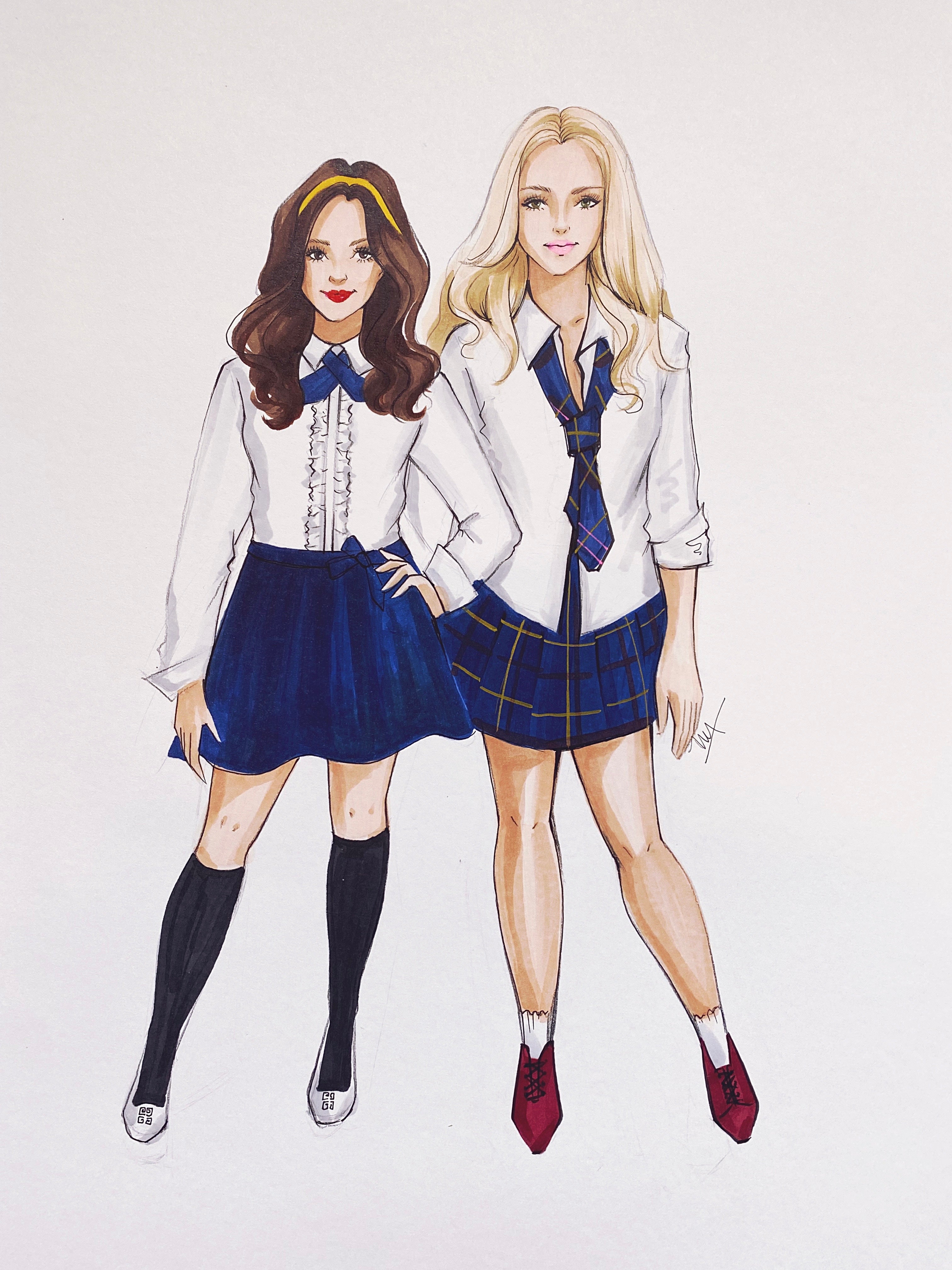 Gossip Girl Fashion Drawings