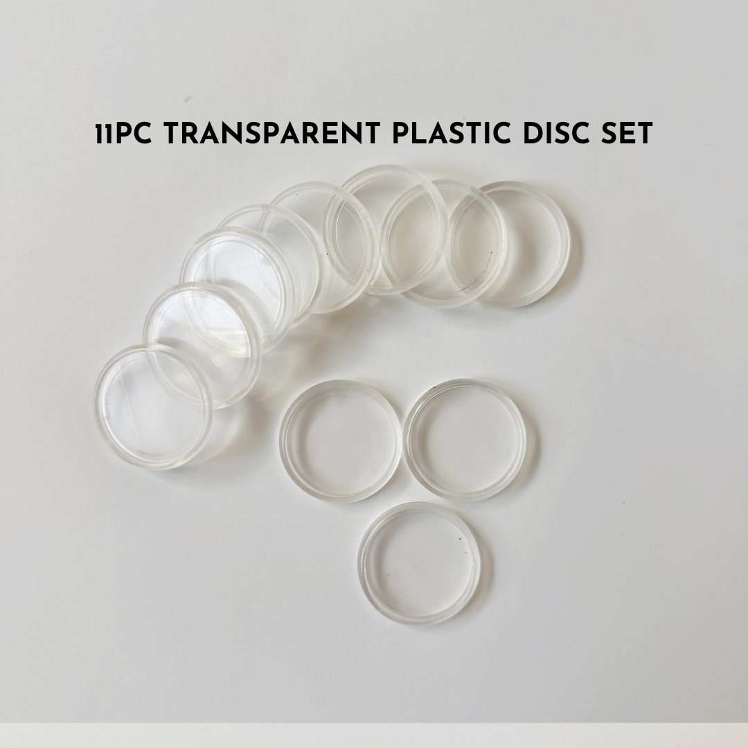 Transparent Plastic Planner Disc Set [11 PC]