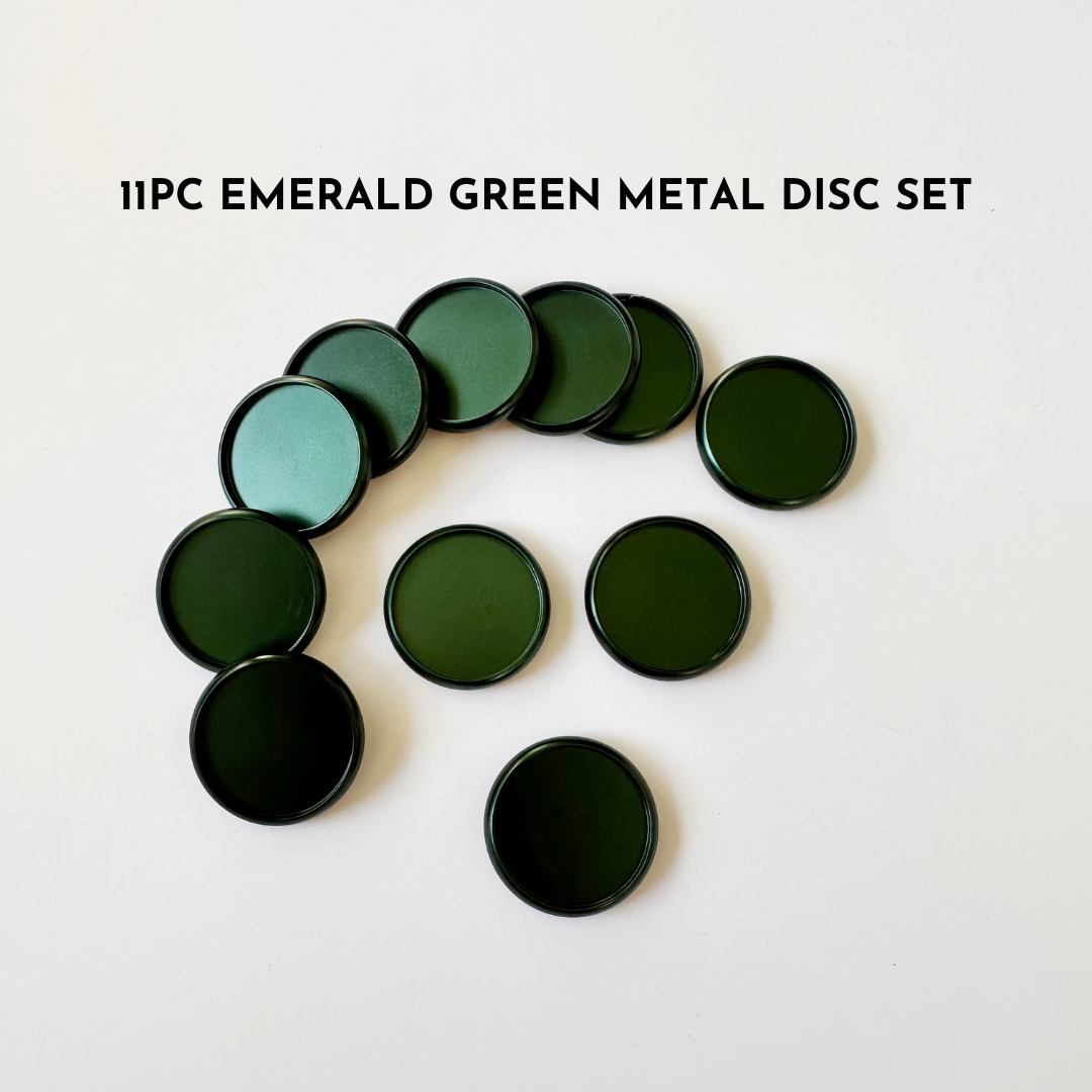 Emerald Green Metal Planner Disc Set [11 PC]