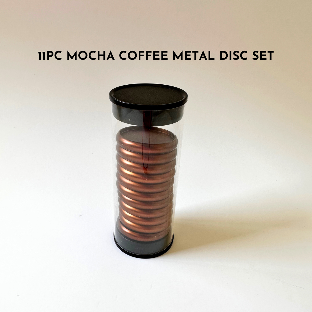 Mocha Coffee Metal Planner Disc Set [11 PC]