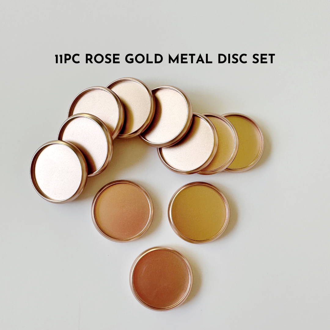 Rose Gold Metal Planner Disc Set [11 PC]