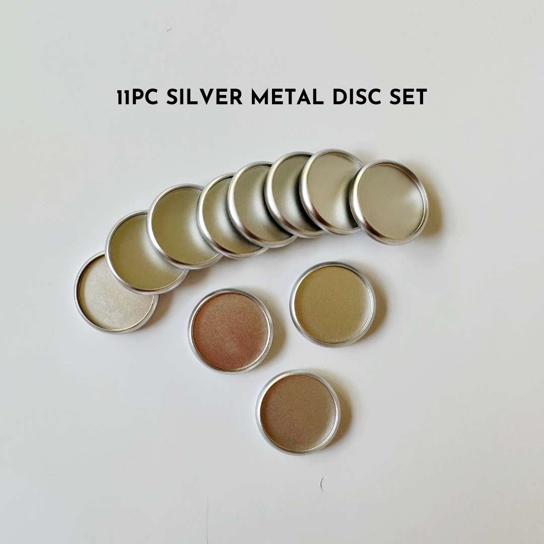 Silver Metal Planner Disc Set [11 PC]