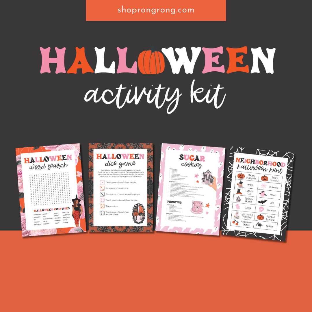 Printable Halloween bucket list and activities from October Activity Kit